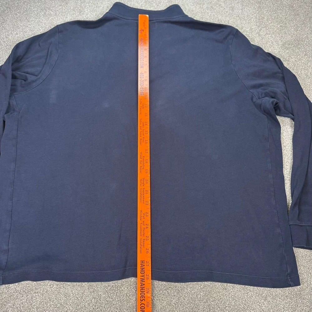 Polo by Ralph Lauren Men's XXL Pullover‎ Quarter Zip Long Sleeve Navy Blue Shirt